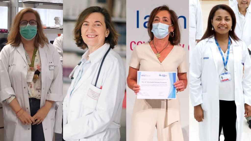Por orden, las investigadoras: Cristina Eguizábal, Marisa Crespo, Ana Isabel Sánchez y Alba Ruiz.