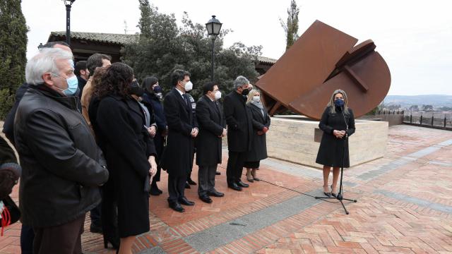 Inauguración de la escultura de Rafael Canogar en Toledo. Foto: Óscar Huertas