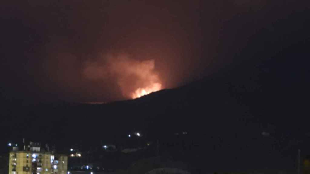 Incendio en el monte de la Tortuga, en Málaga.