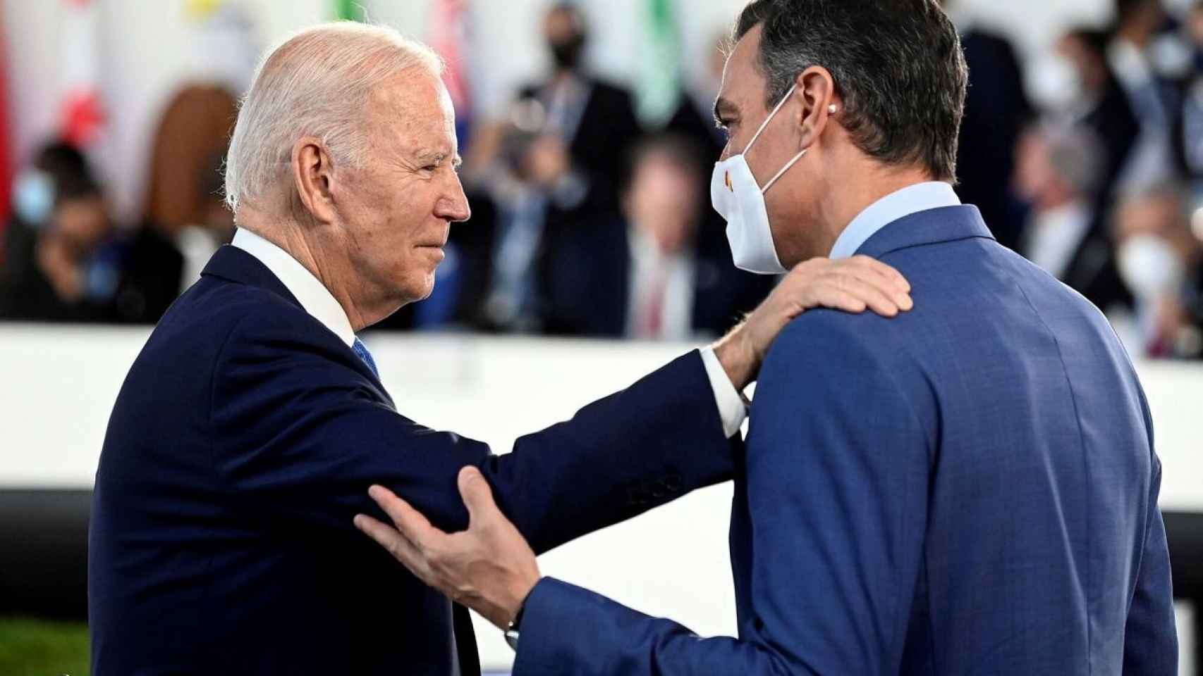 Biden y Sánchez, en la última cumbre del G-20 celebrada en Roma.
