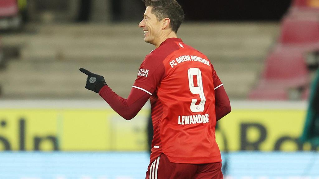 Robert Lewandowski celebra un gol