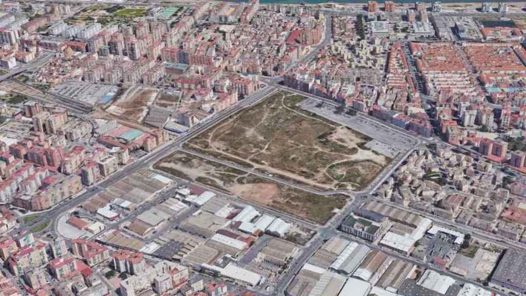 Vista aérea de los antiguos terrenos de Repsol, en Málaga.