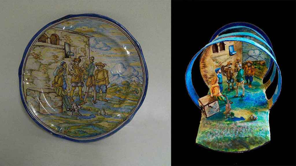 Pieza cerámica 'Escena del Titiritero', del Museo Ruiz de Luna. Foto: UCLM