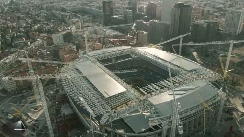 El Santiago Bernabéu desde el cielo