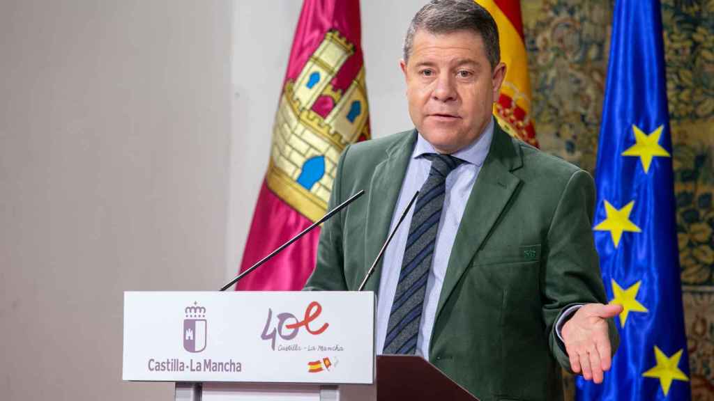 El presidente de Castilla-La Mancha, Emiliano García-Page, en una imagen de este martes en el Palacio de Fuensalida