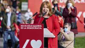 La alcaldesa de Alcorcón, Natalia de Andrés, participa en un acto electoral del PSOE en Madrid