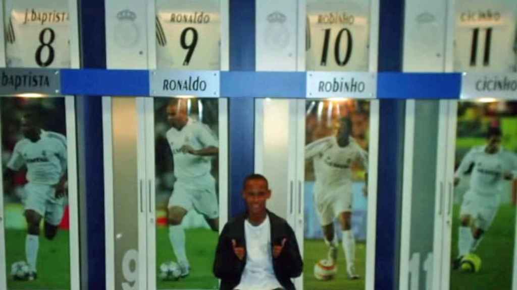 Neymar, en el vestuario del Real Madrid con 14 años