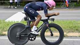 Egan Bernal durante el Giro de Italia