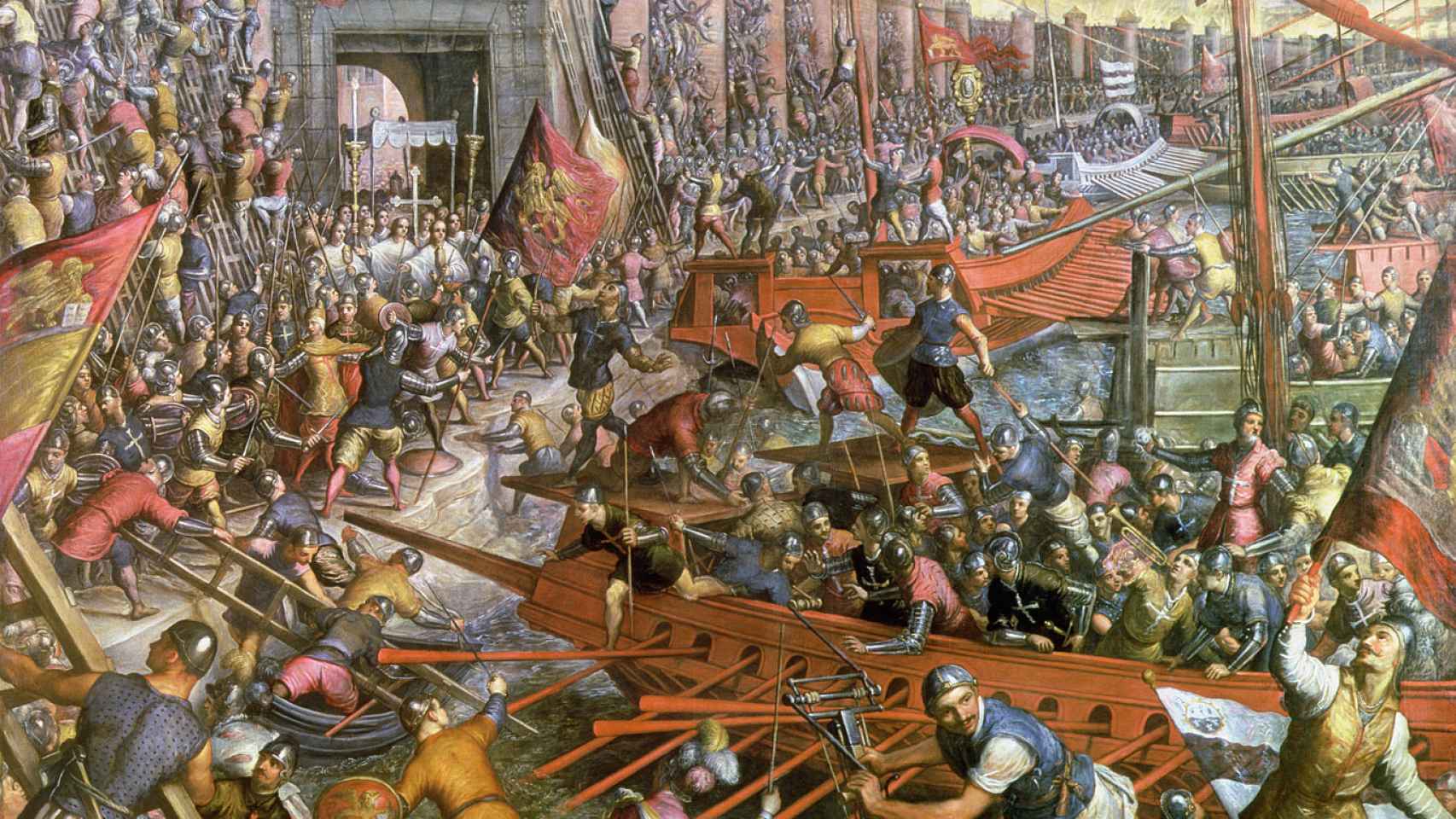 La toma de Constantinopla en 1204, según el pincel de Tintoretto.