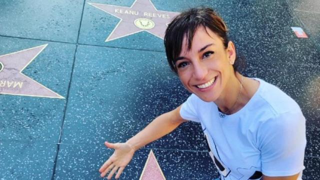 Sandra Sánchez en Hollywood. (Foto: Twitter)