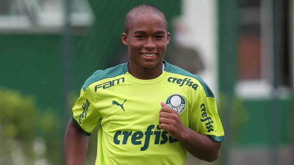 Endrick, entrenando con el Palmeiras