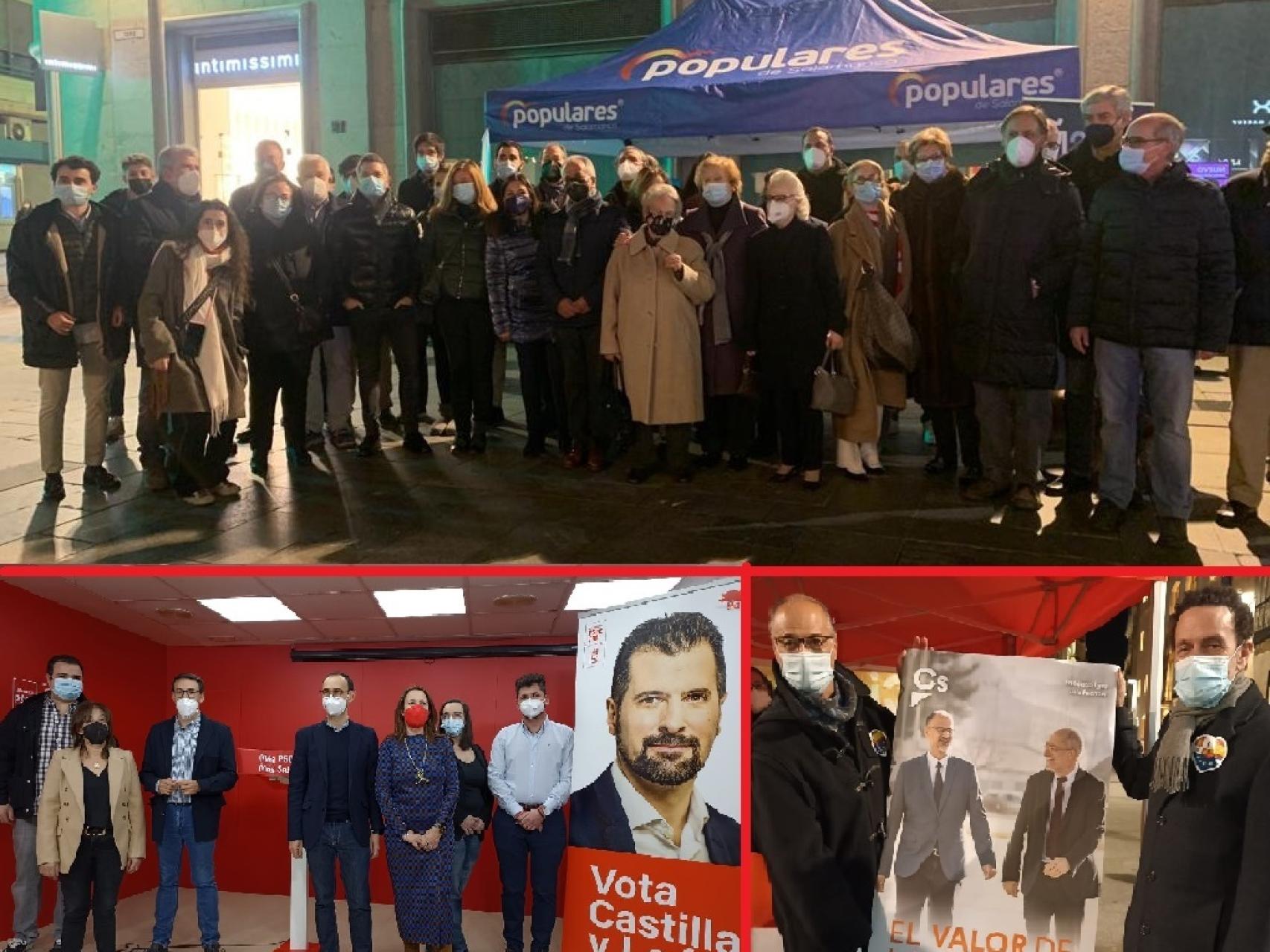 PP, PSOE y Cs abren su campaña electoral en Salamanca