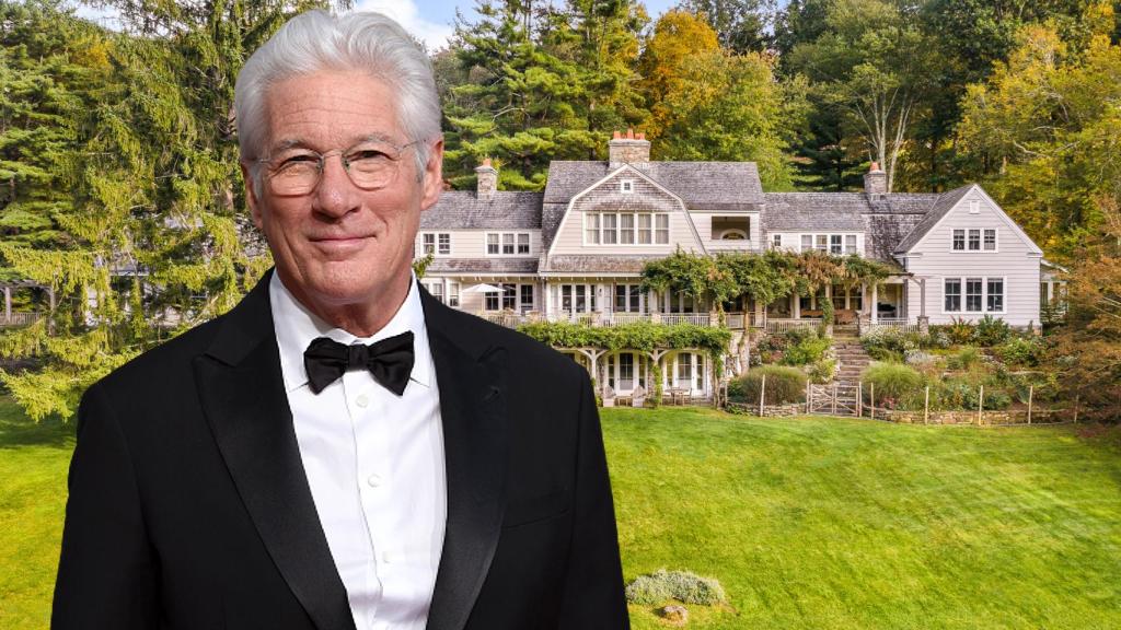 Richard Gere y su gran mansión neoyorquina, en un montaje de Jaleos.