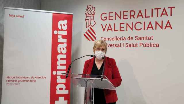 Ana Barceló en la presentación del Marco Estratégico de Atención Primaria y Comunitaria 2022-2023.