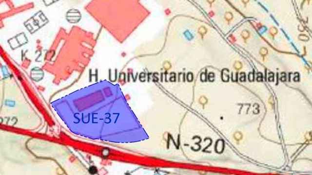 Plano del Sector SUE-37. Foto: Ayuntamiento de Guadalajara