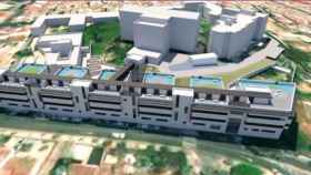 Infografía del proyecto de ampliación del complejo de Hermanas Hospitalarias de Málaga.