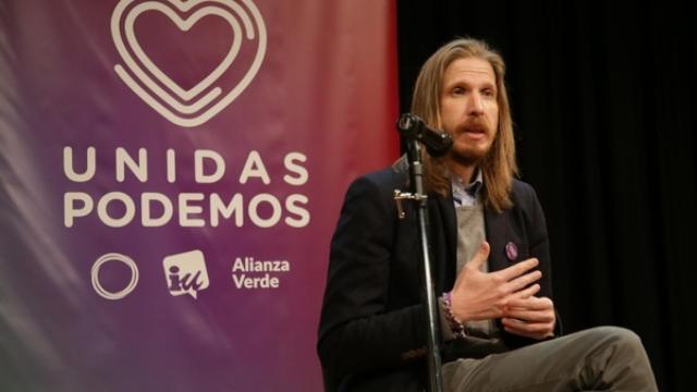 Pablo Fernández durante un acto electoral