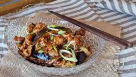 Berenjenas con carne, una receta china de berenjenas Yu Xiang