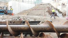 Fotografía del estado de las obras de reurbanización de la calle Carretería y de la Tribuna de los Pobres.