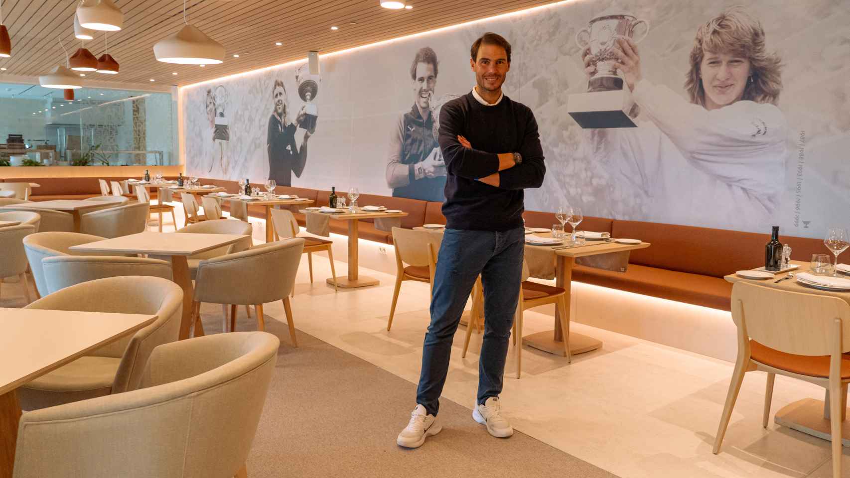 Rafa Nadal en el restaurante 'Roland Garros'