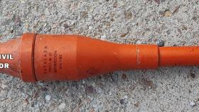 Imagen de la granada facilitada por la Guardia Civil