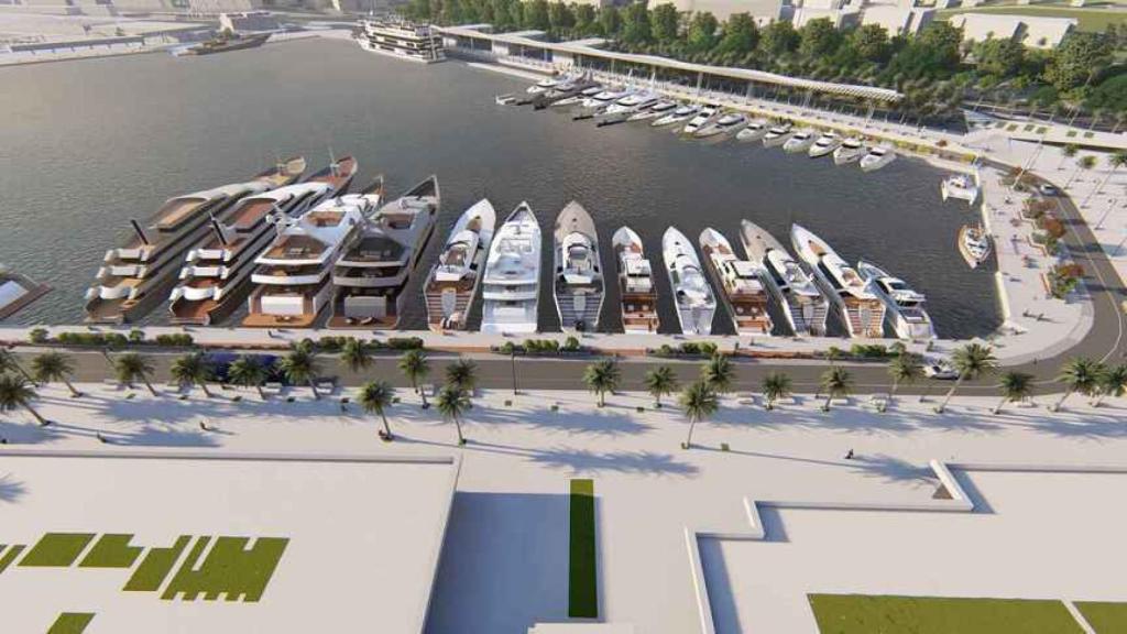 Marina de megayates, en el muelle 1 del puerto de Málaga.