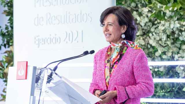 Ana Botín, presidenta de Santander, durante la presentación de los resultados del banco.
