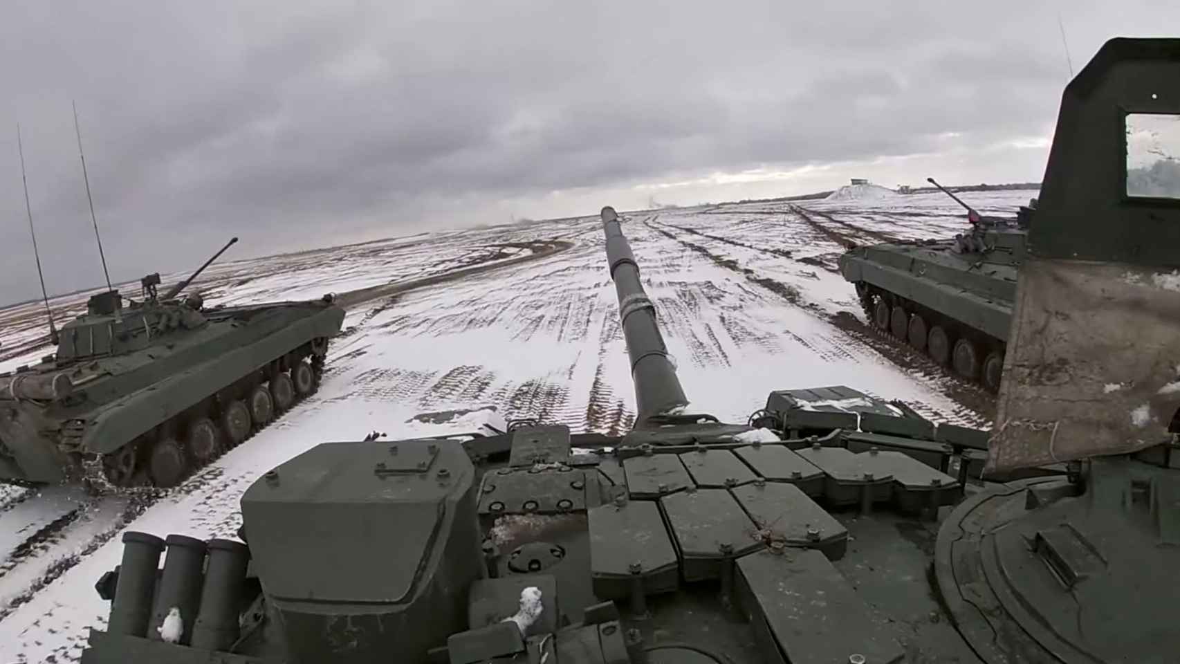 Maniobras militares conjuntas de Rusia y Bielorrusia.
