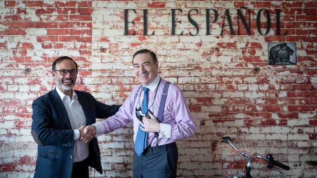 Fernando Garea, adjunto al director de EL ESPAÑOL y Pedro J. Ramírez, presidente ejecutivo y director de EL ESPAÑOL.