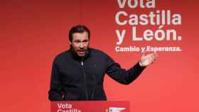 R.Valtero / ICAL . El alcalde de Valladolid, Óscar Puente, interviene en el acto del PSOE
