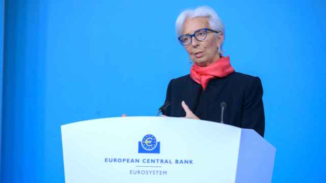 La presidenta del Banco Central Europeo (BCE), Christine Lagarde, durante la rueda de prensa de diciembre
