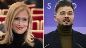 Cifuentes y Rufián en un fotomontaje.