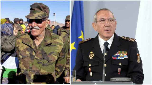 El líder del Frente Polisario y el DAO de la Policía Nacional.