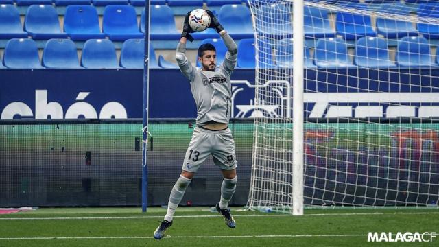 Dani Barrio, ante el Fuenlabrada en la temporada 20/21.