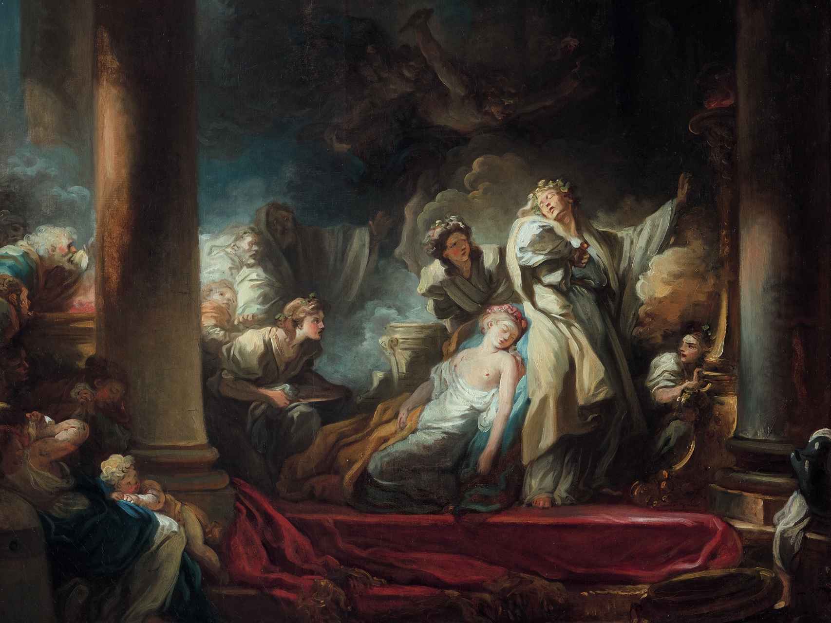 Jean-Honoré Fragonard: 'El sacrificio de Calírroe', 1765