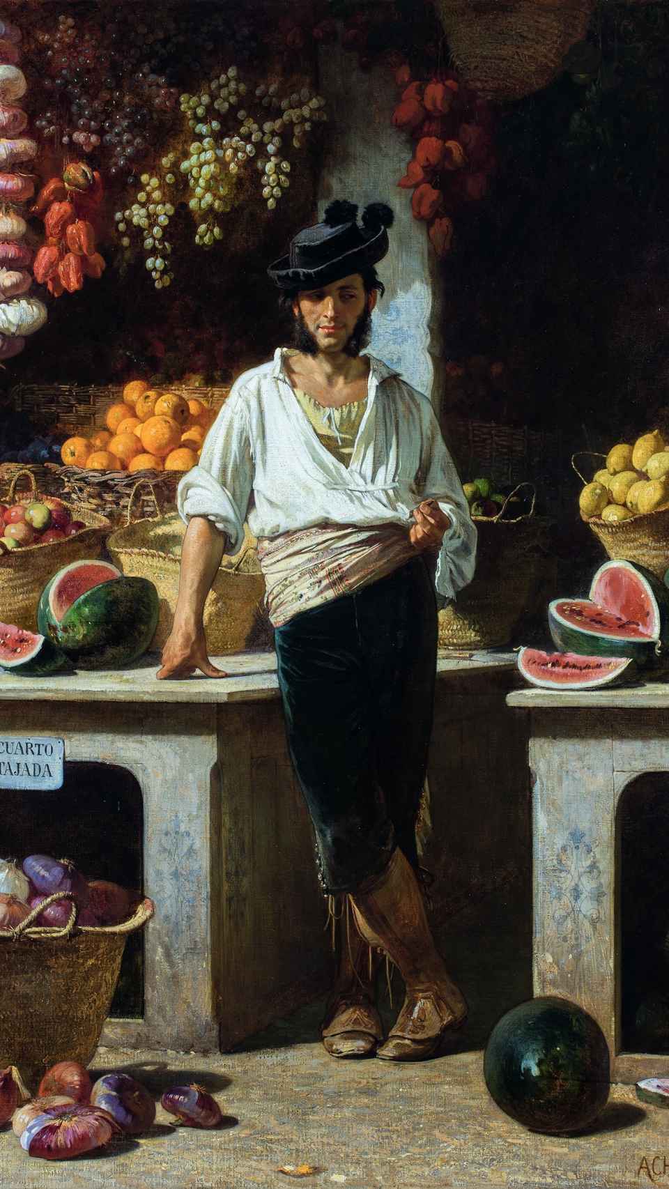 Jean-Baptiste Achille Zo: 'Vendedor de fruta en Sevilla', ca. 1864