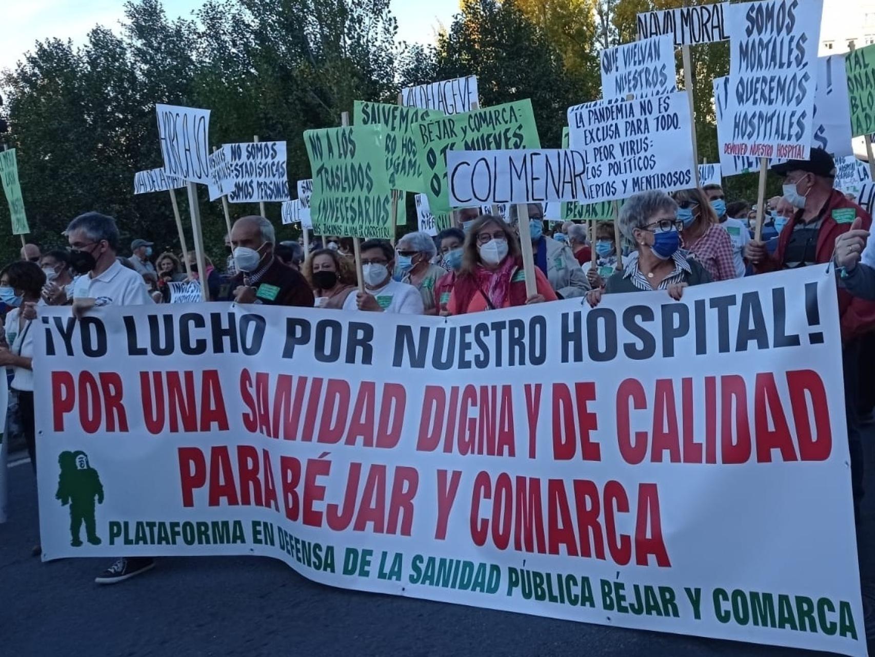 Una manifestación en Béjar