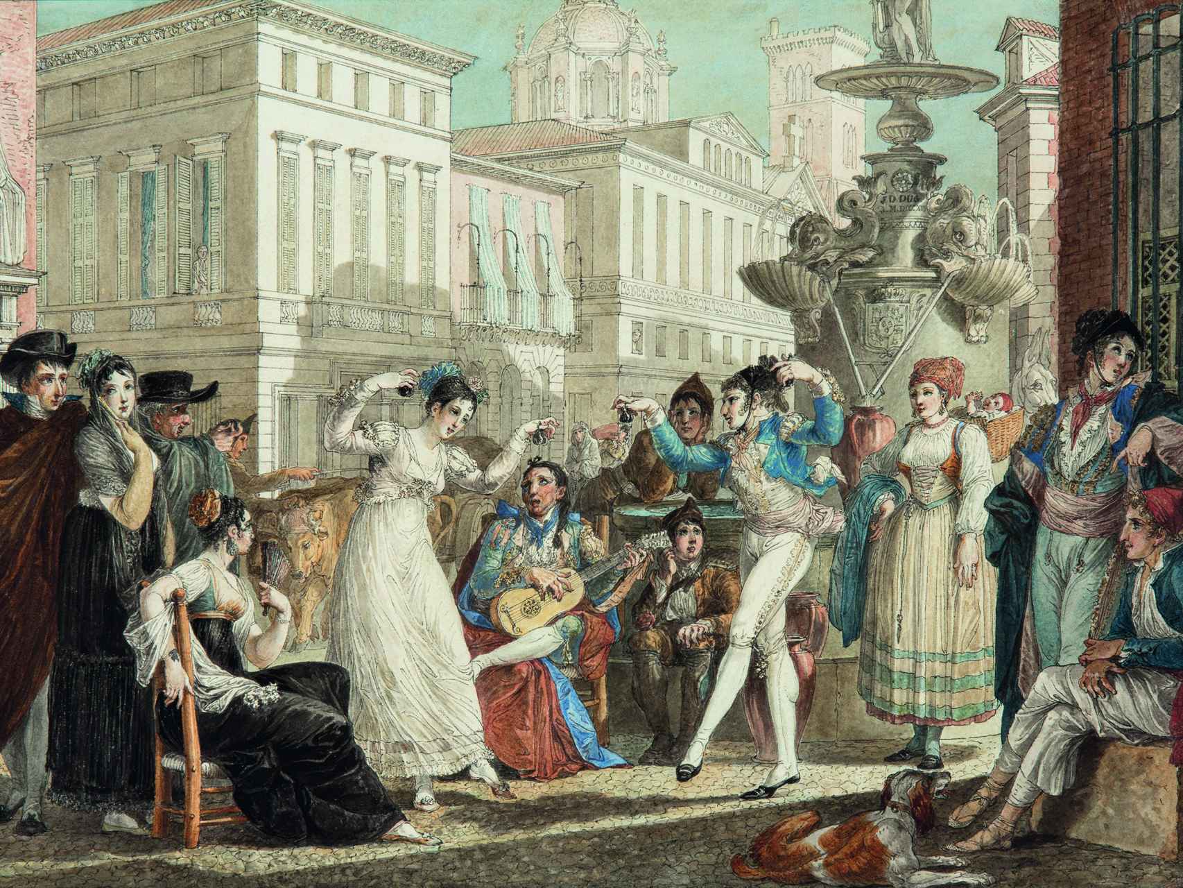 Jean-Démosthène Dugourc: 'Escena costumbrista', 1813