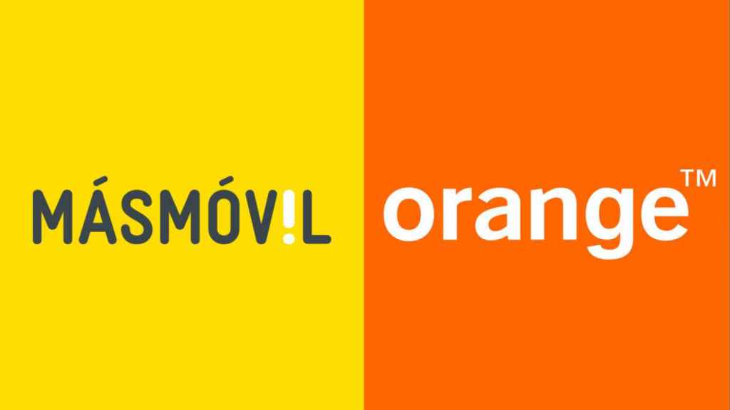 Los logos de MásMóvil y Orange.