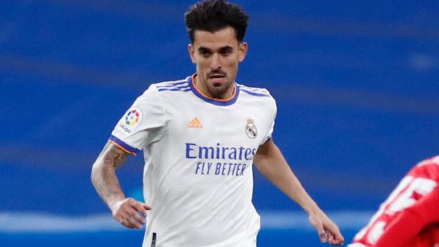 Dani Ceballos, en un partido del Real Madrid de la temporada 2021/2022