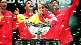 Imagen de archivo de la victoria de la Selección Española en la Copa Davis de tenis.