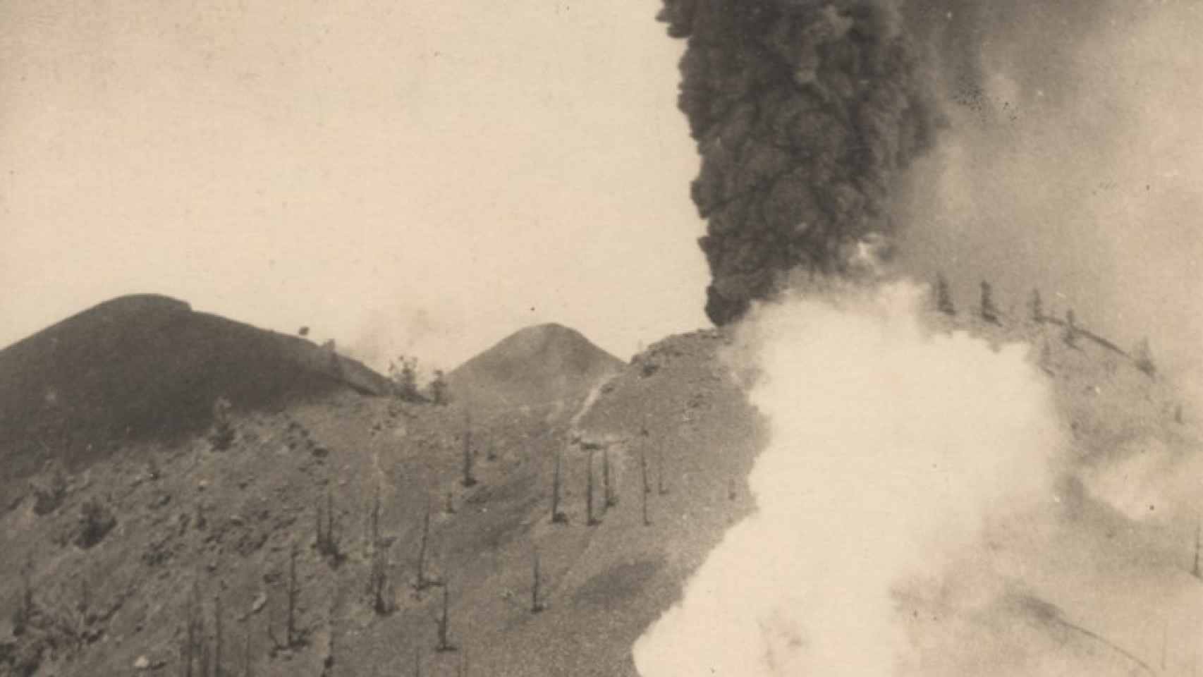 Imagen de la explosión del volcán de San Juan en 1949.