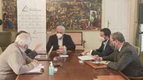 Reunión entre el consejero de Desarrollo Sostenible de C-LM, José Luis Escudero, y el presidente de la Diputación de Guadalajara, José Luis Vega