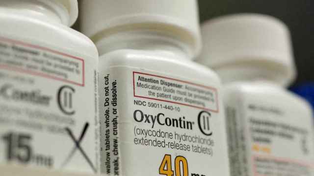 Envases de OxyContin, el opioide de Purdue Pharma.