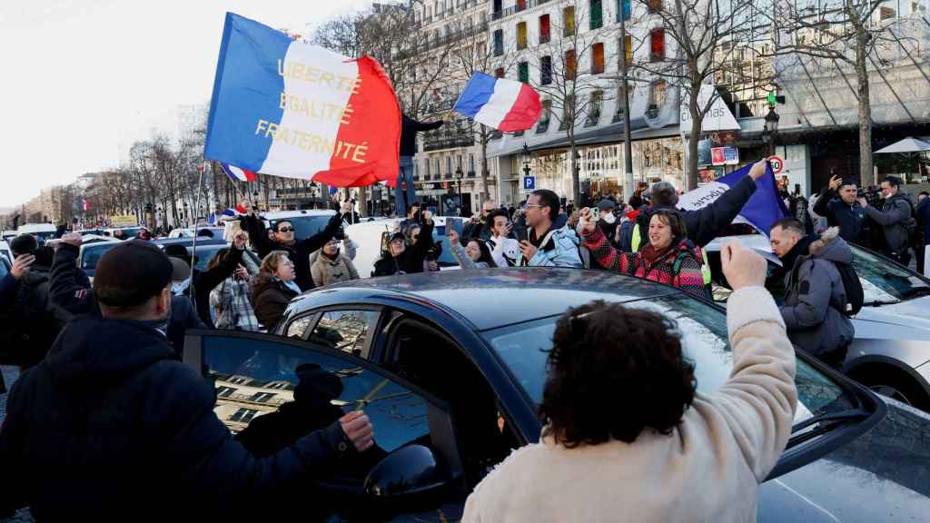 Manifestantes en París este sábado.