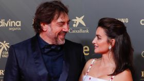Javier Bardem y Penélope Cruz en la alfombra roja de los Premios Goya 2022.