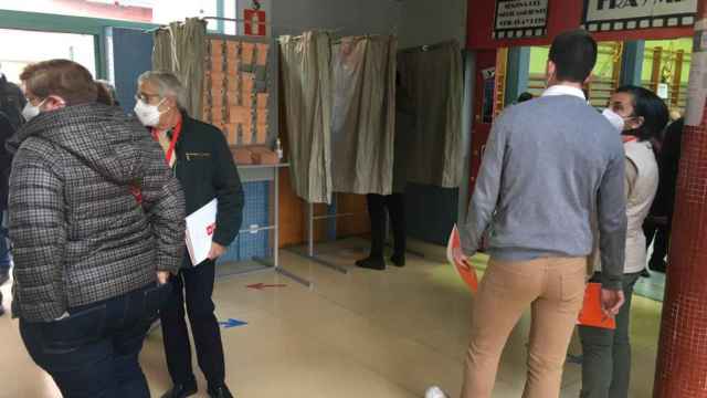 Un colegio electoral en las elecciones de Castilla y León