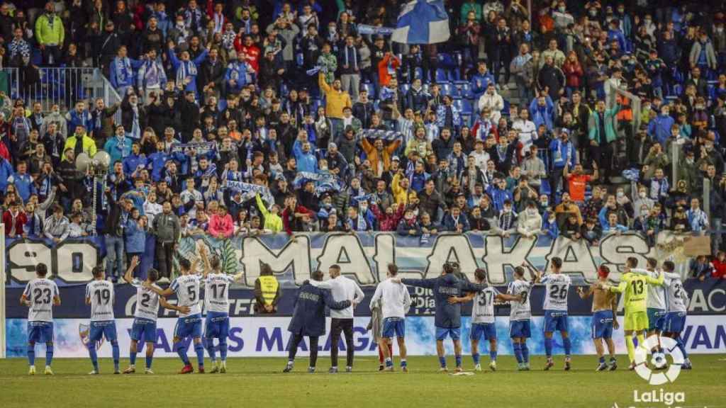 Málaga CF-UD Las Palmas, el último partido que acabó en victoria en La Rosaleda.
