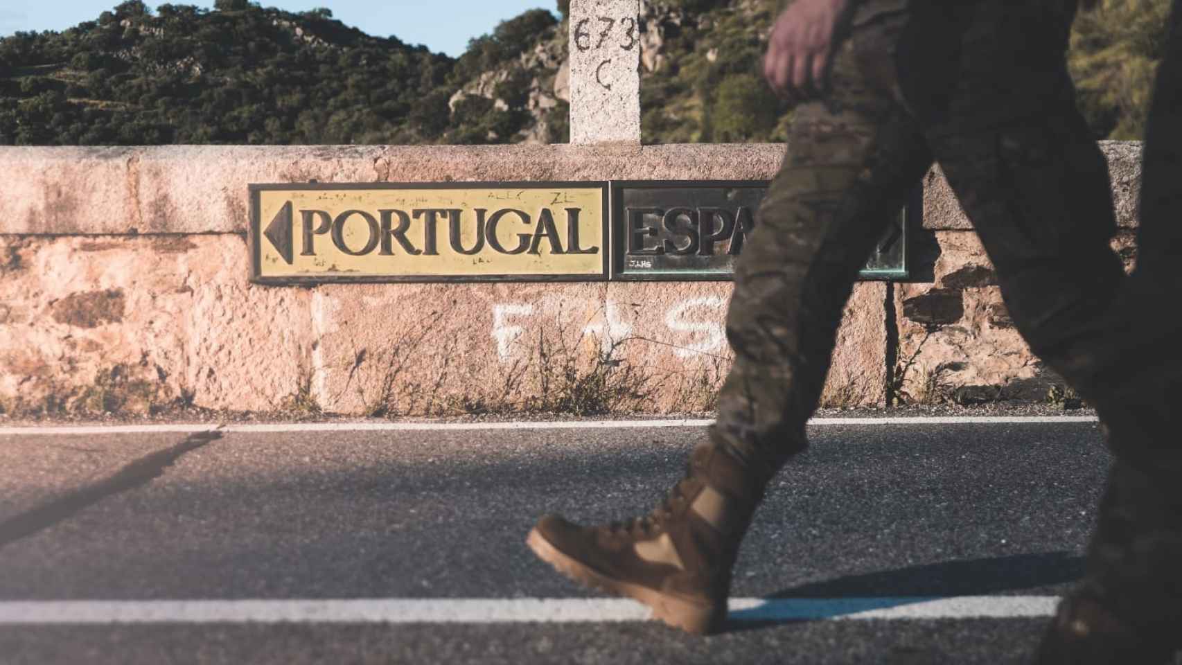 Frontera entre España y Portugal.