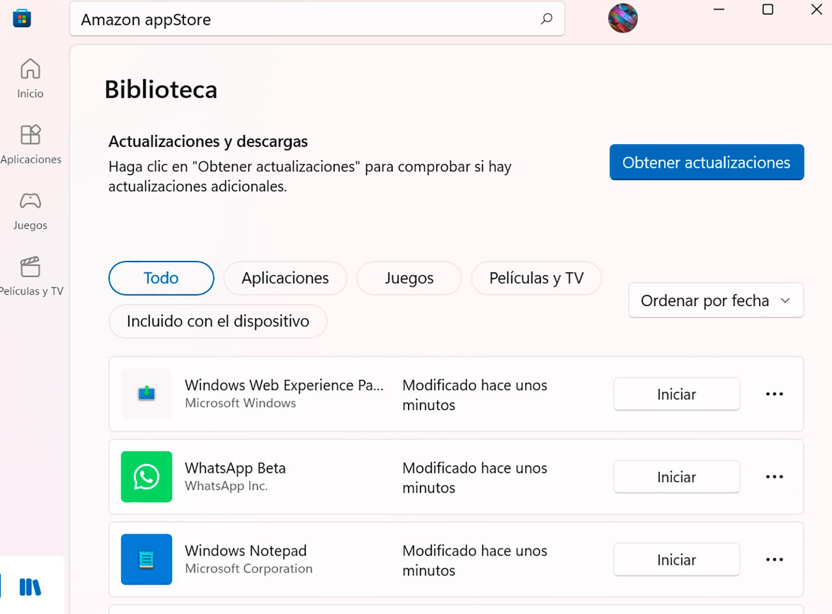 Desde Microsoft Store se actualiza y se busca Amazon Appstore